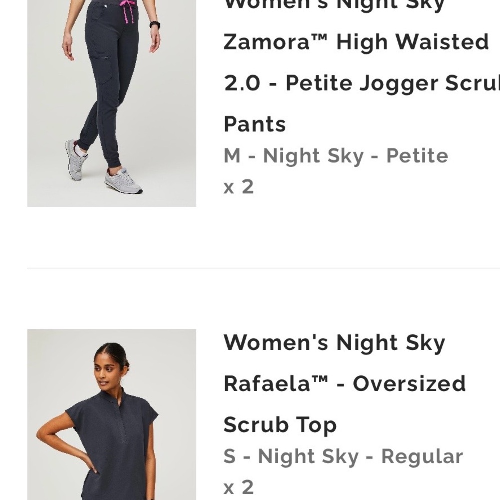 Figs Women’s Scrub set. Color: Night Sky. - Picture 5 of 5